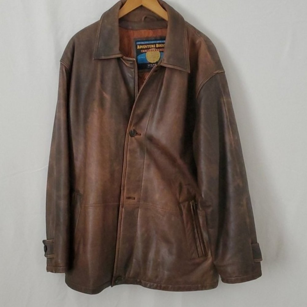 Vintage Wilsons REAL Leather Brown Coat